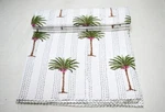 Hand Block Print Kantha Quilt Palm Tree Twin Cover Throw Indian Bedspread. Fixed Price $60.65.