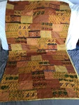 King Size Indian Sari Patchwork Quilt Orange Colors 100X90. Fixed Price $34.77.