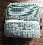 West Elm Silky Tencel Quilt King/ Cal Stormy Blue Pre Own Excellent!. Fixed Price $110.00.