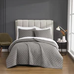 Cannon Solid Percale Grey King 3 Piece Quilt Set. Fixed Price $134.23.