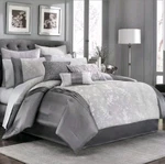 Manor Hill Haven Cloud Euro Sham Quilted Silver :/gray New. Fixed Price $18.00.