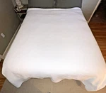 Immaculate Peacock Alley Oasis Waffle Coverlet Queen 92" X 84" Snow White. Fixed Price $72.50.