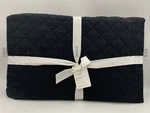 Pottery Barn Belgian Flax Linen Diamond Quilt Black Full Queen #T1041. Fixed Price $267.48.
