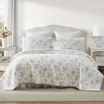Laura Ashley - Full/queen Quilt Set, Reversible Floral Cotton Bedding With Match. Fixed Price $113.99.
