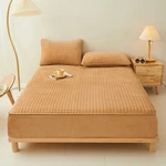 Lweipsqlin Quilted Flannel Fitted Sheet, Soft Fleece Mattress Cover. Fixed Price $110.32.