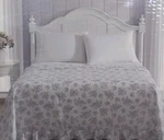Shabby Chic Twin Bedspread Plisse Purple Floral Print New Nip Cottagecore. Fixed Price $79.99.