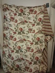 Waverly Birds Blooming Bushes Reversible Queen Size 88X88 Quilt All Cotton. Fixed Price $39.99.