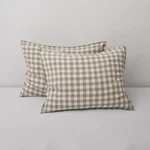 Chuffed 100% French Linen Pillow Cases Standrad Size Set Of 2, Stone Washed Flax. Fixed Price $49.30.