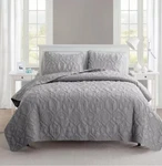 Vcny Home Queen 3PC Quilt Set Shore Gray. Fixed Price $22.40.