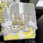 Chic Home Design Woodside Twin Quilt Set Gray Yellow White Floral Modern. Fixed Price $30.00.