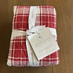 Levtex Euro Sham Set Pillow Cases Red Plaid Folk Deer 26X26 Holiday. Fixed Price $49.99.