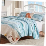 Greenland Home Maui Embroidered Coastal Quilt Set With Decorative Pillows,. Fixed Price $190.71.