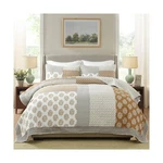 Finlonte King Quilt, 100% Cotton Comforter Size, Brown Grey Farmhou.... Fixed Price $156.28.