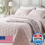 Dawndior Corduroy Quilt Set King 104"X90", Lightweight All-season With 2 P. Fixed Price $69.06.