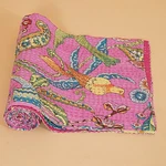 Flyingasedgle Indian Handmade Peacock Print Hippie Large Cotton Kantha Bedspr.... Fixed Price $116.10.