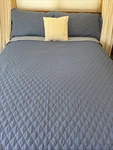 Martha Stewart Essentials King Quilt Sham Set Blue Macy 85X104 Microfiber 3PC. Fixed Price $58.00.