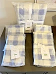 Pottery Barn Rhett Check Organic Percale 5 Pc Set King Duvet Shams And Euro New. Fixed Price $157.77.