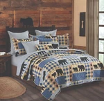 Virah Bella - Black Bear Plaid Lightweight Reversible Quilt W/ Pillow Sham(s). Fixed Price $79.95.