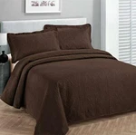 Fancy Collection Luxury Bedspread Coverlet Embossed Solid Coffee New. Fixed Price $56.79.