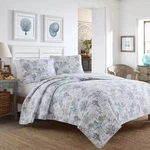 Beach Bliss 3-PIECE Gray Graphic Cotton King Quilt Set. Fixed Price $152.23.
