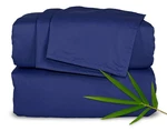 California King Bamboo Sheets Organic Viscose Cobalt Blue Pure Genuine Derived. Fixed Price $179.99.