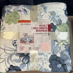 Dahdoul Home Moonlit Queen Bedspread Blue Green Floral Printed 86X86 New. Fixed Price $30.00.