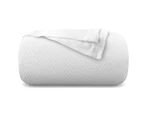 Carressa Linen Pure Cotton, Luxury Queen Size Soft White Blanket Herringbone .... Fixed Price $64.59.