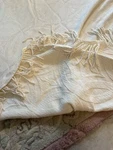 Crown Craft Wedding Embossed Fringed Off White/ Cream Full Bedspread Cotton. Fixed Price $64.06.