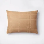 Standard Waffle Matelasse Quilt Sham Camel - Threshold Designed With. Fixed Price $9.99.
