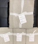 Pottery Barn Belgian Flax Linen King Duvet & 3 Euro Shams. Fixed Price $225.00.