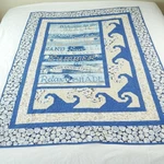 Coastal Nautical Patchwork Quilt Novelty Beach House Summer Wall Throw 67 X 51. Fixed Price $48.75.