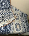 Pottery Barn King Pia Medallion Quilt Plus One Pillow Sham. Fixed Price $115.00.