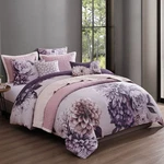 Bebejan Plum Petal 8 Piece Reversible Comforter & Coverlet Set. Fixed Price $211.99.