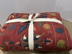 Pottery Barn Mazie Suzani Quilt Full Queen Red Berry. Fixed Price $199.00.