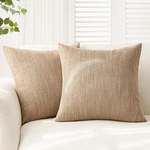 Foindtower 2PK Decorative Textured Burlap Linen Throw Pillow Covers Farmhouse. Fixed Price $45.39.
