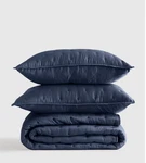 Nwt Quince Organic Bamboo Dream Quilt Set Nightfall Msrp $ 184 Full Queen. Fixed Price $124.99.