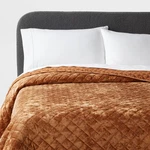 King Luxe Diamond Stitch Velvet Quilt Camel Threshold: Oeko-tex. Fixed Price $33.99.