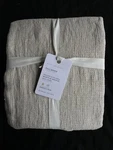 Pottery Barn Belgian Flax Linen Waffle Weave Full Queen Duvet W/ 3 Euro Shams. Fixed Price $149.00.