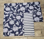 Draper James Lessie King Pillow Shams Set 2 Navy Floral White Stripe Reversible. Fixed Price $23.98.