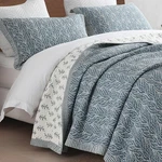 Sahsahcasa King Quilt Set 98 X106 - 100% Cotton Botanical 3PC. Fixed Price $179.99.