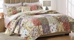 Greenland Home Blooming Prairie 3PC Queen Quilt Patchwork Floral W/ Shams. Fixed Price $60.00.