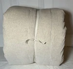 New West Elm Classic Cotton Velvet Tack Stitch Quilt, Full/queen, Natural Color. Fixed Price $99.00.