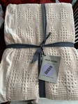 Inup Home Fine Linens Waffle Ruffle Coverlet Queen Size Blanket Cotton Peach New. Fixed Price $79.95.