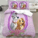 Lady And Tramp Magical Mirror Floral Coquette Mother's 3D Quilt Bedding Set. Fixed Price $76.99.