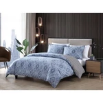 City Scene Milan 3PC. Blue Damask Cotton King Comforter Set Reversible Modern. Fixed Price $79.99.