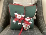St. Nicholas Squaresanta Christmas Holiday Pillow Lot Set Of 3 New. Fixed Price $7.00.