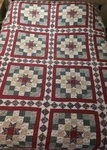 Vintage Jc Penney Quilt Log Cabin Star Patch Work Machine Stitched 84 X80. Fixed Price $49.99.