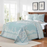 Adalie Cotton Blend Woven Jacquard Vintage Medallion Bedspread And Sham Set. Fixed Price $110.70.