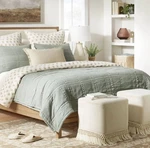 King+ Waffle Matelasse Quilt Set Teal Green - Threshold Designed Studio Mcgee. Fixed Price $140.00.