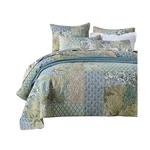 Newlake Bedspread Quilt Set With Real Stitched Embroidery, Bohemian Floral Pa.... Fixed Price $117.65.